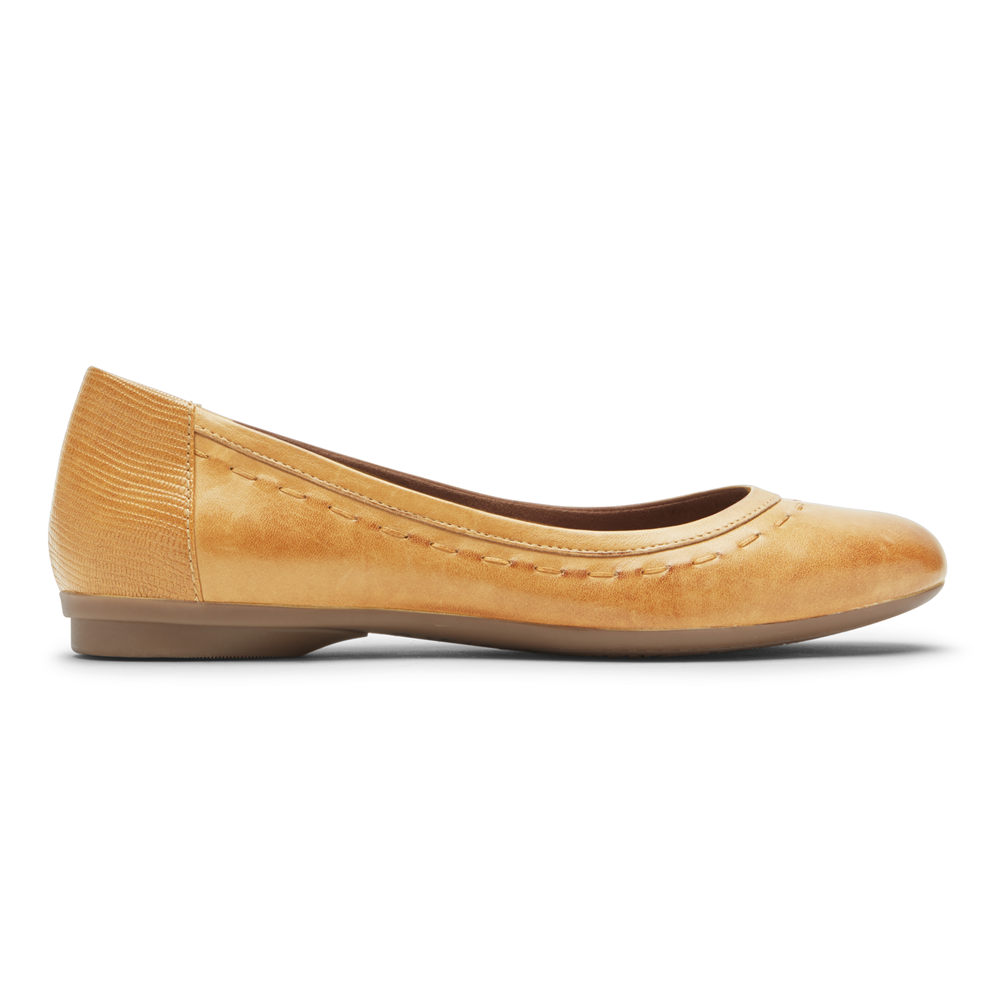 Rockport Singapore Womens Flats - Cobb Hill Maiika Ballet Yellow - KL6152094